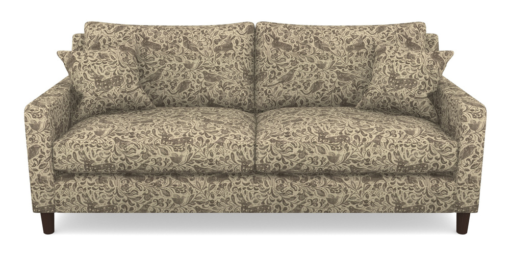 Product photograph of Stopham 3 Seater Sofa In V A Drawn From Nature - Bird And Rabbit - Brown from Sofas and Stuff Limited