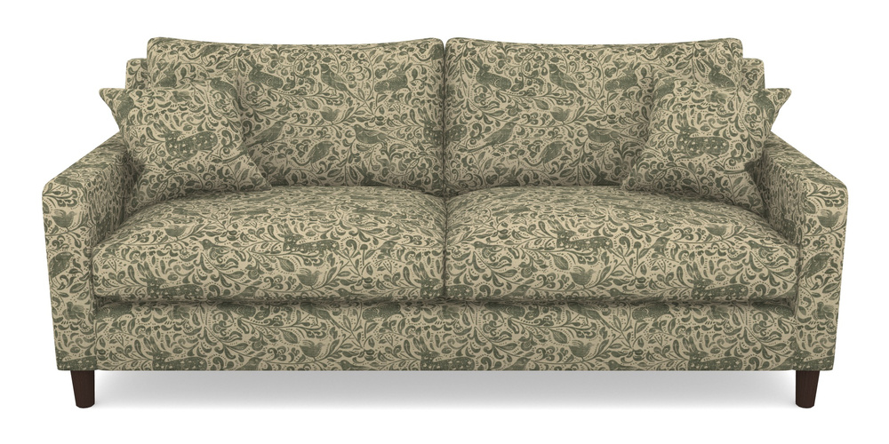 Product photograph of Stopham 3 Seater Sofa In V A Drawn From Nature - Bird And Rabbit - Dark Green from Sofas and Stuff Limited