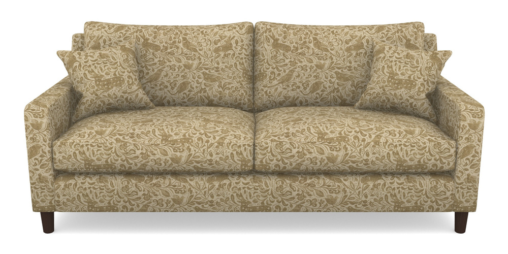 Product photograph of Stopham 3 Seater Sofa In V A Drawn From Nature - Bird And Rabbit - Gold from Sofas and Stuff Limited