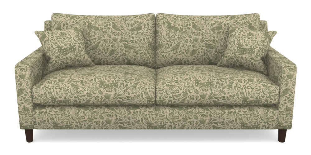 Product photograph of Stopham 3 Seater Sofa In V A Drawn From Nature - Bird And Rabbit - Light Green from Sofas and Stuff Limited