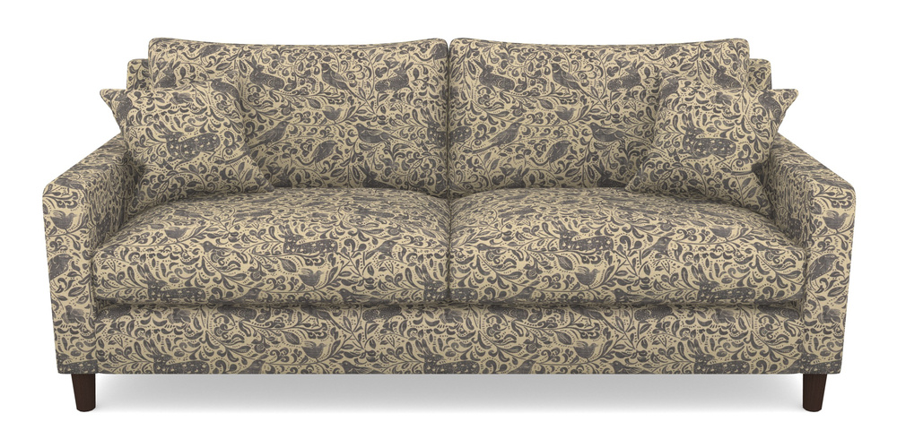 Product photograph of Stopham 3 Seater Sofa In V A Drawn From Nature - Bird And Rabbit - Navy from Sofas and Stuff Limited