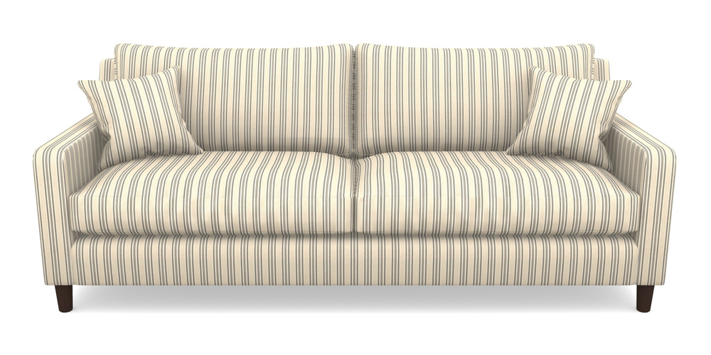 Product photograph of Stopham 4 Seater Sofa In Cloth 22 - Racing Stripes Ayr - Charcoal from Sofas and Stuff Limited