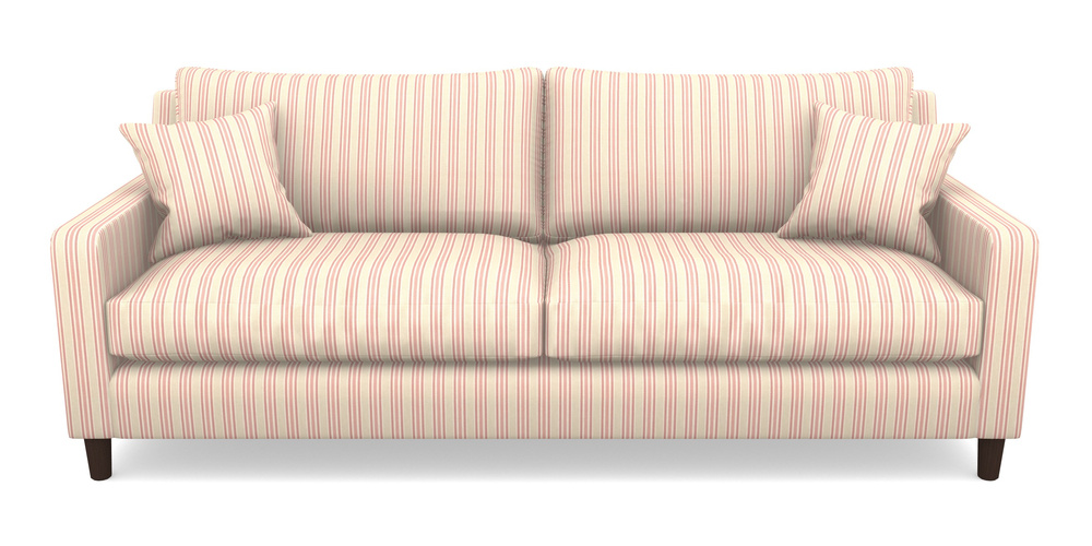 Product photograph of Stopham 4 Seater Sofa In Cloth 22 - Racing Stripes Ayr - Cherry from Sofas and Stuff Limited