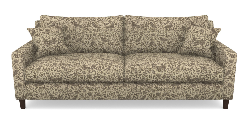 Product photograph of Stopham 4 Seater Sofa In V A Drawn From Nature - Bird And Rabbit - Brown from Sofas and Stuff Limited