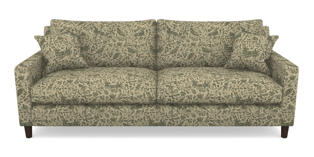 Product photograph of Stopham 4 Seater Sofa In V A Drawn From Nature - Bird And Rabbit - Dark Green from Sofas and Stuff Limited