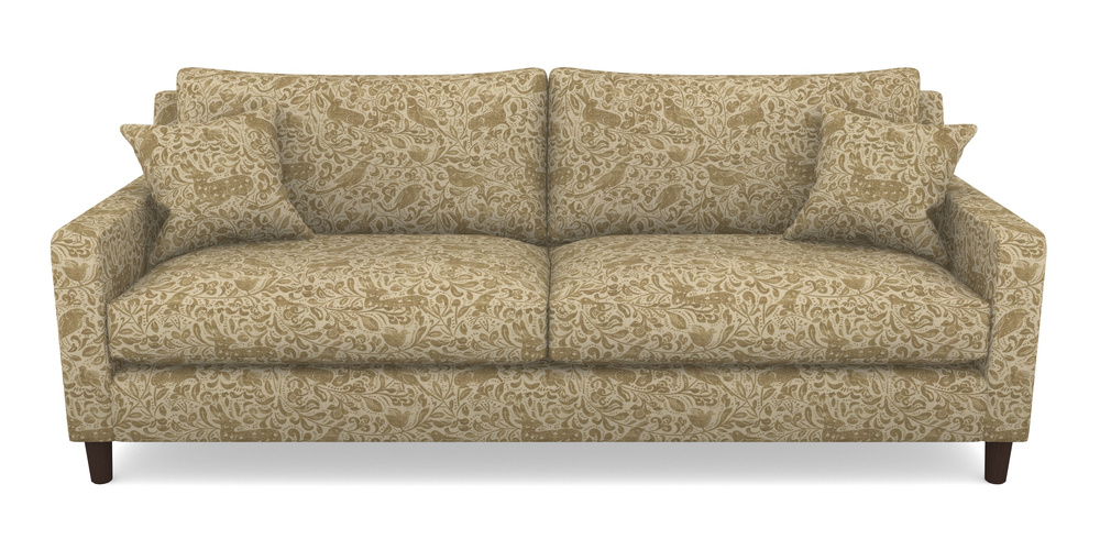 Product photograph of Stopham 4 Seater Sofa In V A Drawn From Nature - Bird And Rabbit - Gold from Sofas and Stuff Limited