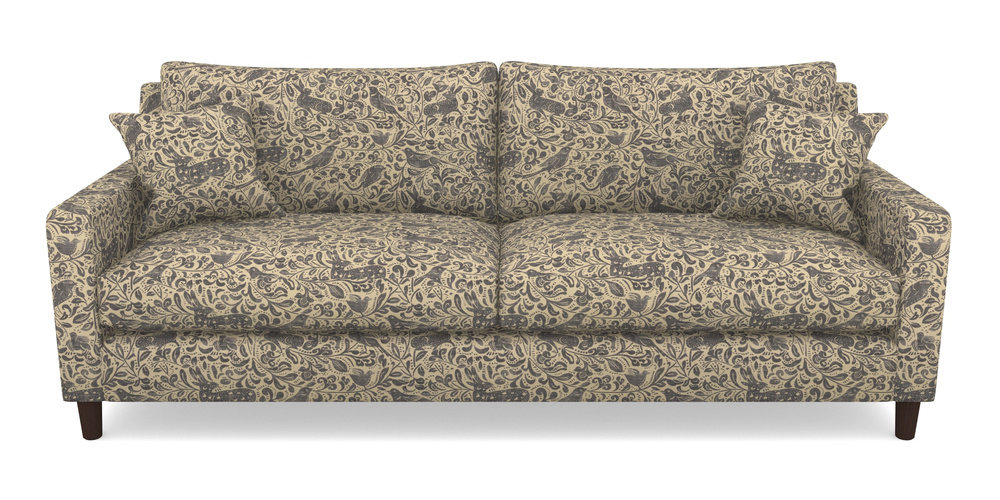 Product photograph of Stopham 4 Seater Sofa In V A Drawn From Nature - Bird And Rabbit - Navy from Sofas and Stuff Limited