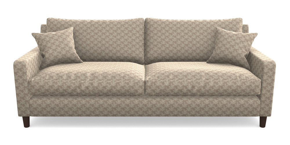 Product photograph of Stopham 4 Seater Sofa In Cloth 21 - Decorative Leaf - Beech from Sofas and Stuff Limited