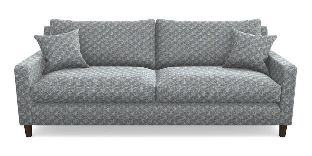 Product photograph of Stopham 4 Seater Sofa In Cloth 21 - Decorative Leaf - Bilberry from Sofas and Stuff Limited