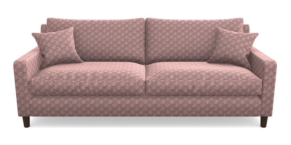 Product photograph of Stopham 4 Seater Sofa In Cloth 21 - Decorative Leaf - Cassis from Sofas and Stuff Limited