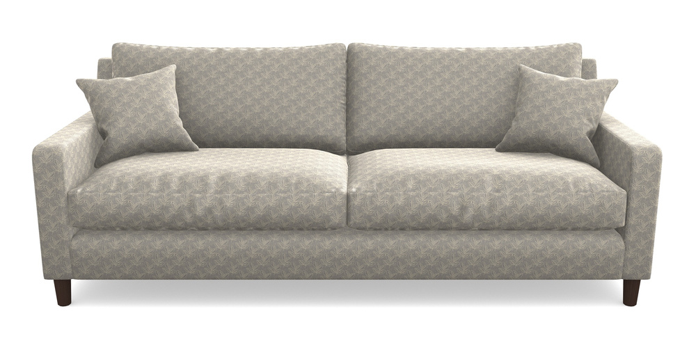 Product photograph of Stopham 4 Seater Sofa In Cloth 21 - Decorative Leaf - Magnesium from Sofas and Stuff Limited