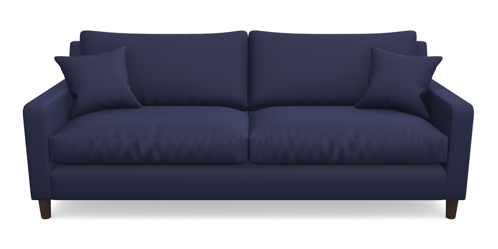 Product photograph of Stopham 4 Seater Sofa In Clever Glossy Velvet - Navy from Sofas and Stuff Limited