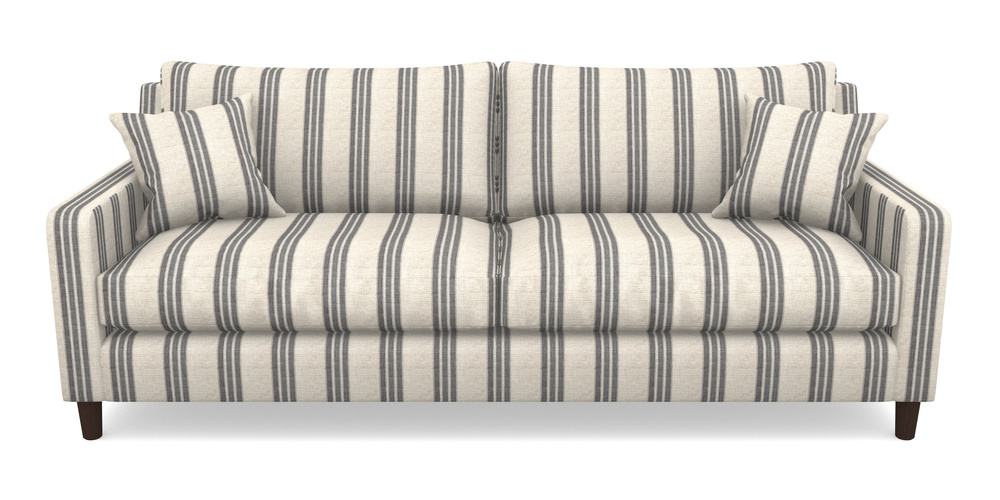 Product photograph of Stopham 4 Seater Sofa In Cloth 18 Stripes - Bengal - Bible Black from Sofas and Stuff Limited