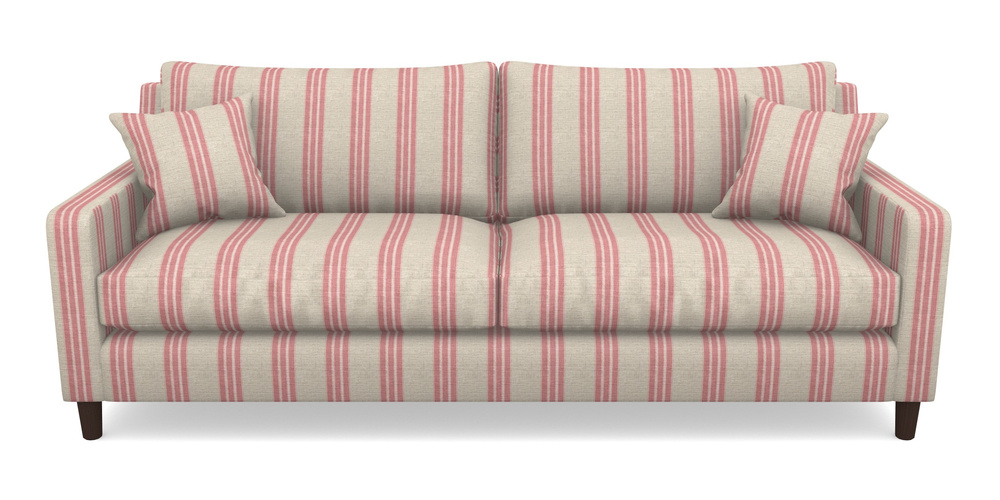 Product photograph of Stopham 4 Seater Sofa In Cloth 18 Stripes - Bengal - Cranberry from Sofas and Stuff Limited