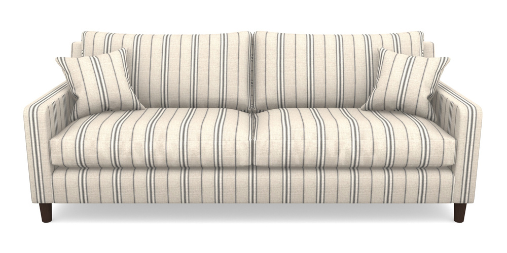 Product photograph of Stopham 4 Seater Sofa In Cloth 18 Stripes - Regimental - Bible Black from Sofas and Stuff Limited