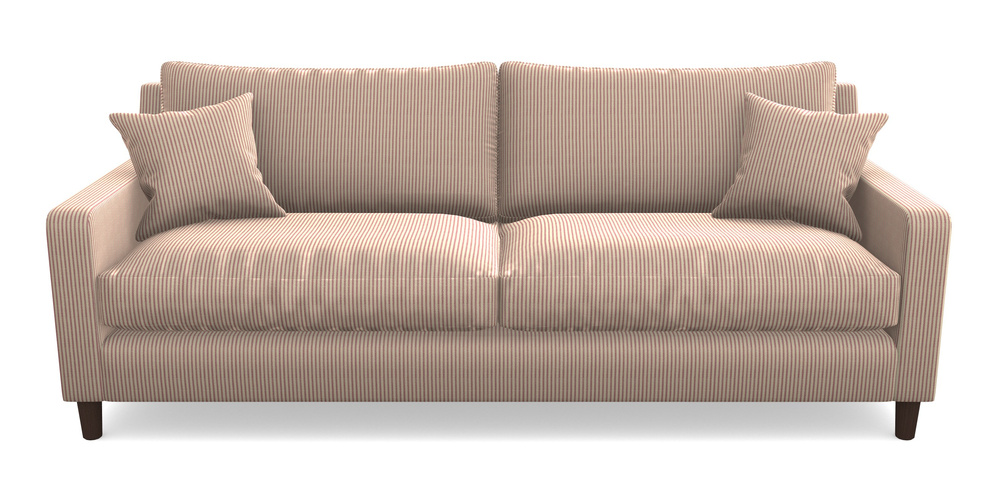 Product photograph of Stopham 4 Seater Sofa In Cloth 21 - Simple Stripe - Cassis from Sofas and Stuff Limited