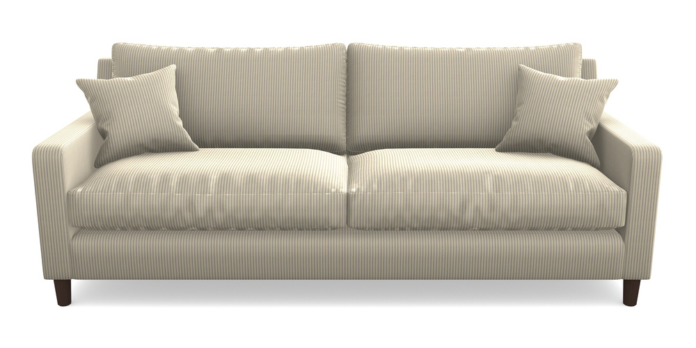Product photograph of Stopham 4 Seater Sofa In Cloth 21 - Simple Stripe - Magnesium from Sofas and Stuff Limited