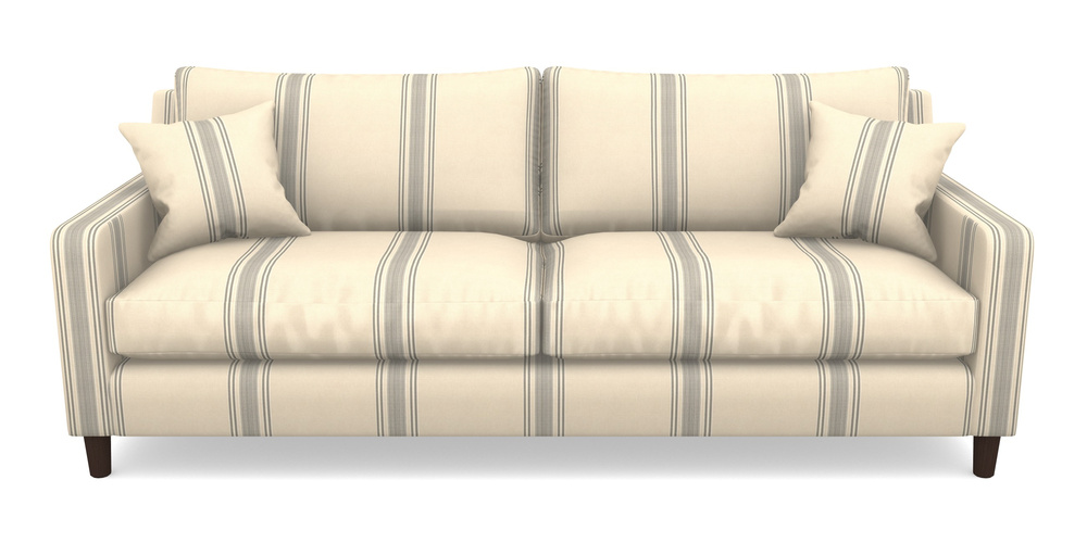 Product photograph of Stopham 4 Seater Sofa In Cloth 22 - Racing Stripes Cheltenham - Charcoal from Sofas and Stuff Limited