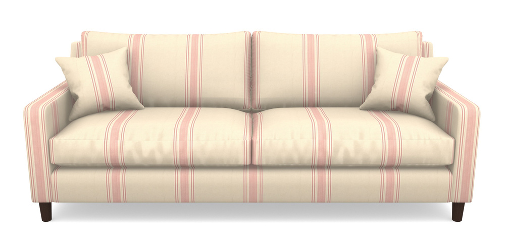 Product photograph of Stopham 4 Seater Sofa In Cloth 22 - Racing Stripes Cheltenham - Cherry from Sofas and Stuff Limited