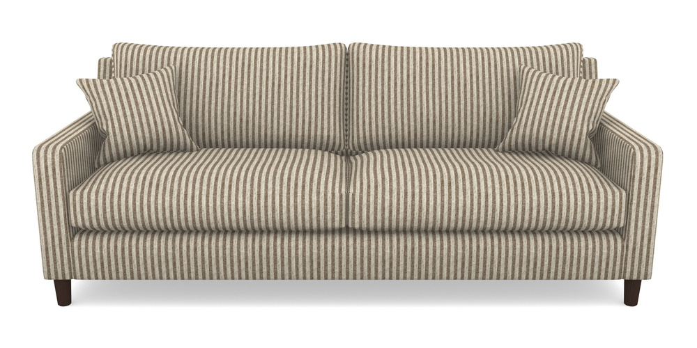 Product photograph of Stopham 4 Seater Sofa In Cloth 22 - Pinstripe - Peat from Sofas and Stuff Limited