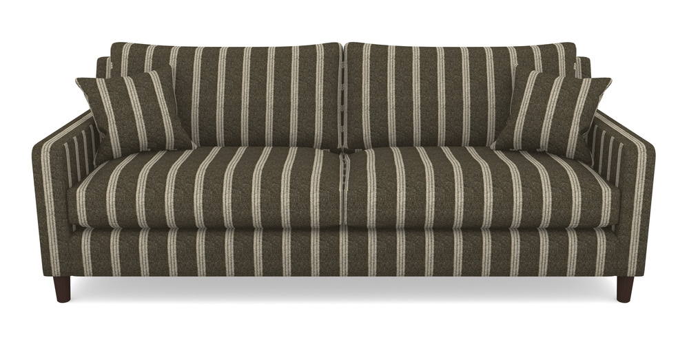 Product photograph of Stopham 4 Seater Sofa In Cloth 20 - Design 2 - Olive Stripe from Sofas and Stuff Limited
