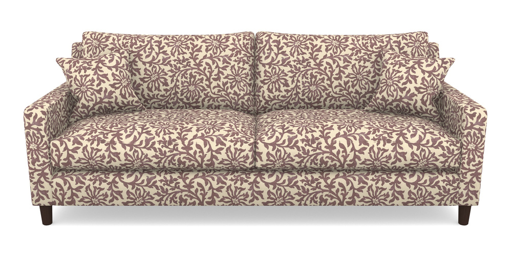 Product photograph of Stopham 4 Seater Sofa In V A Brompton Collection - Floral Scroll - Cacao from Sofas and Stuff Limited