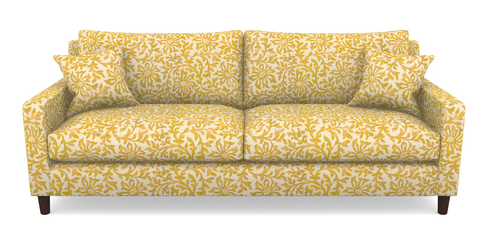 Product photograph of Stopham 4 Seater Sofa In V A Brompton Collection - Floral Scroll - Corn from Sofas and Stuff Limited