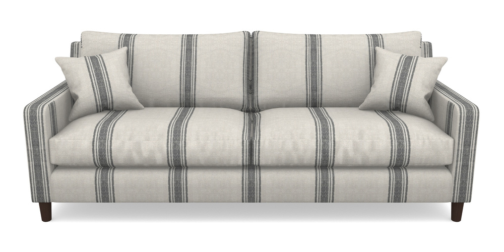 Product photograph of Stopham 4 Seater Sofa In Flemish Stripe - Black from Sofas and Stuff Limited