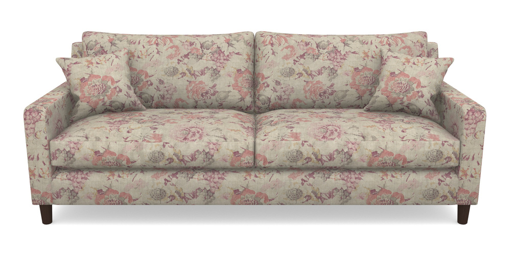Product photograph of Stopham 4 Seater Sofa In Floral Linen - Faith Antique Sangria from Sofas and Stuff Limited