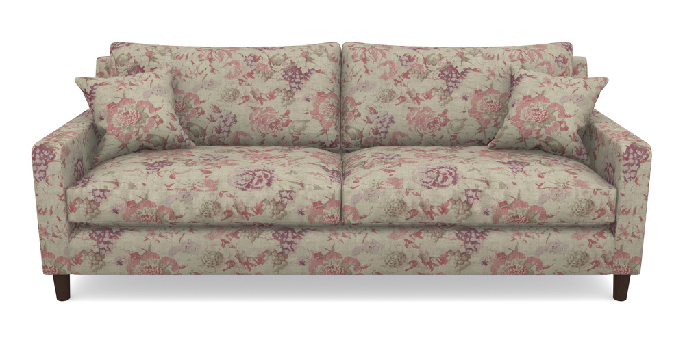 Product photograph of Stopham 4 Seater Sofa In Floral Linen - Faith Rose Quartz from Sofas and Stuff Limited