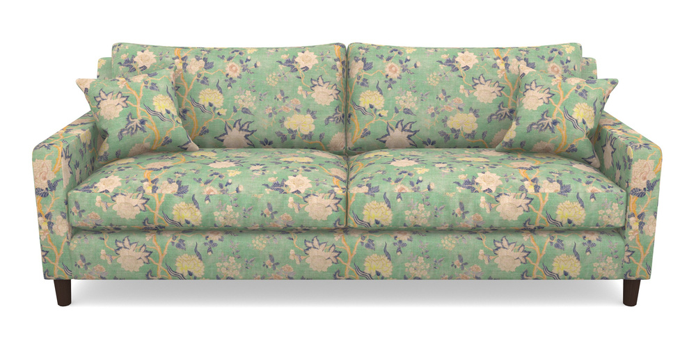 Product photograph of Stopham 4 Seater Sofa In Floral Linen - Even So Verde from Sofas and Stuff Limited