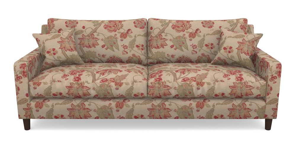 Product photograph of Stopham 4 Seater Sofa In Floral Linen - Indienne T Rosso from Sofas and Stuff Limited