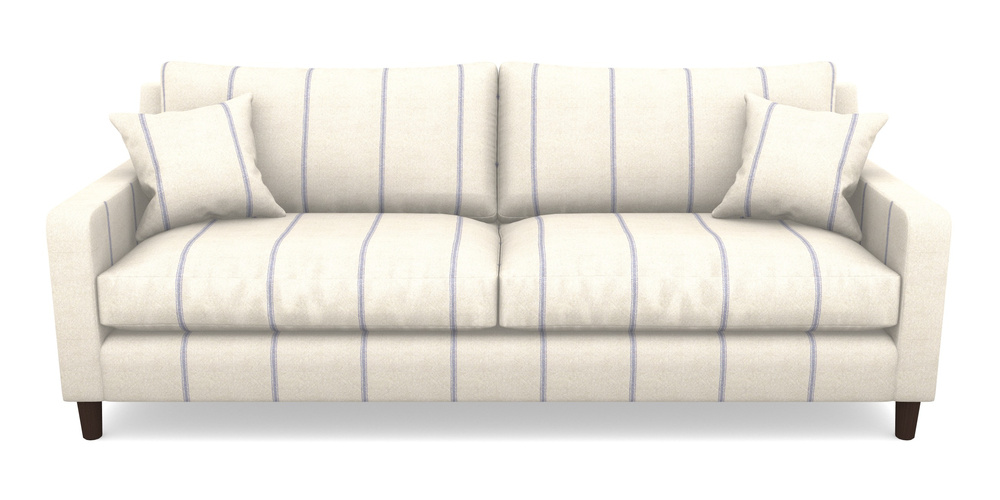 Product photograph of Stopham 4 Seater Sofa In Grain Sack Stripe - Blue from Sofas and Stuff Limited