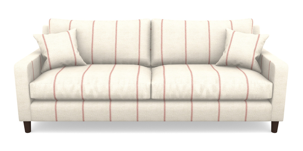 Product photograph of Stopham 4 Seater Sofa In Grain Sack Stripe - Red from Sofas and Stuff Limited