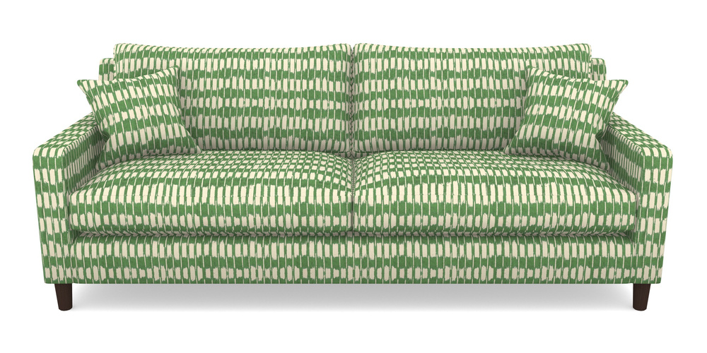 Product photograph of Stopham 4 Seater Sofa In V A Brompton Collection - Ikat - Basil from Sofas and Stuff Limited