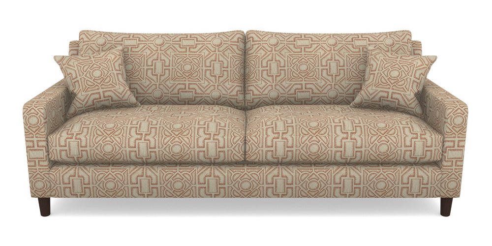 Product photograph of Stopham 4 Seater Sofa In Rhs Collection - Large Knot Garden Linen - Terracotta from Sofas and Stuff Limited