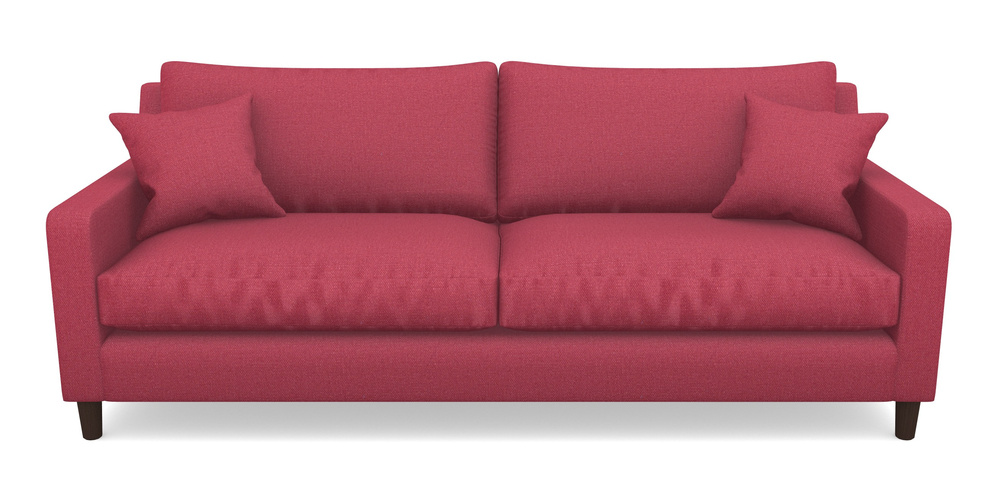 Product photograph of Stopham 4 Seater Sofa In Plain Linen Cotton - Raspberry Jam from Sofas and Stuff Limited