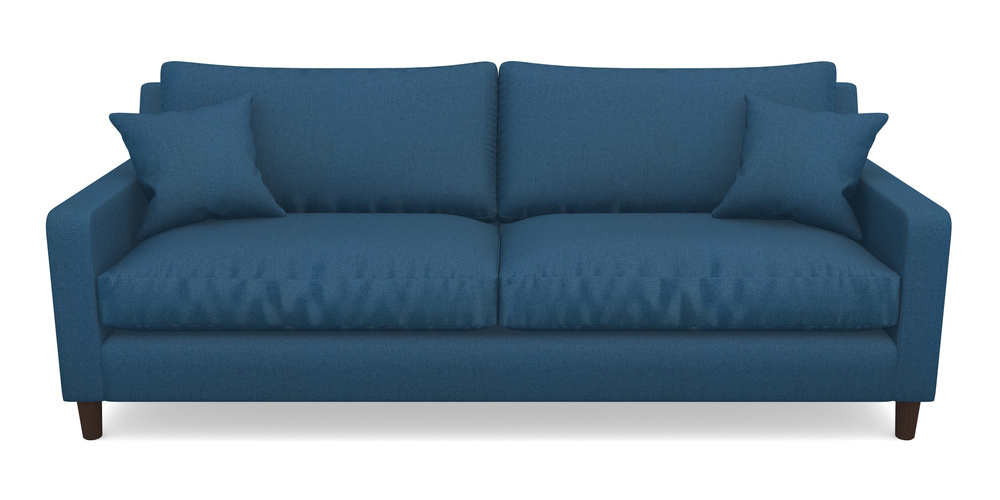 Product photograph of Stopham 4 Seater Sofa In Plain Linen Cotton - Royal Blue from Sofas and Stuff Limited