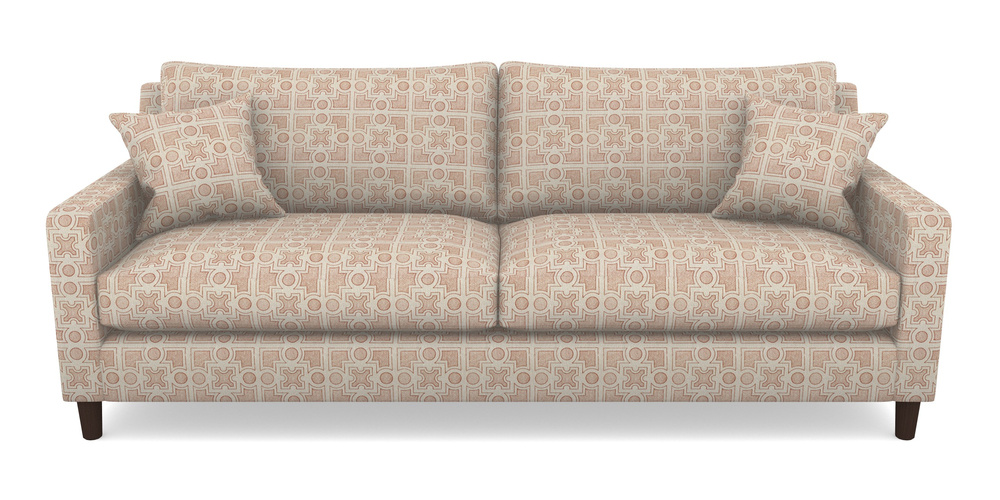 Product photograph of Stopham 4 Seater Sofa In Rhs Collection - Small Knot Garden Cotton Weave - Terracotta from Sofas and Stuff Limited