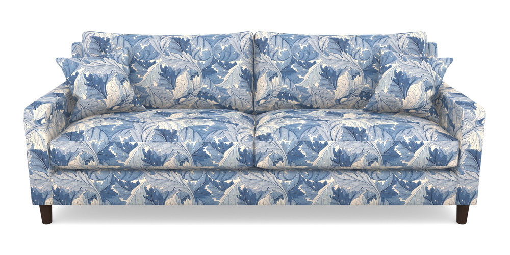 Product photograph of Stopham 4 Seater Sofa In William Morris Collection - Acanthus - Woad from Sofas and Stuff Limited