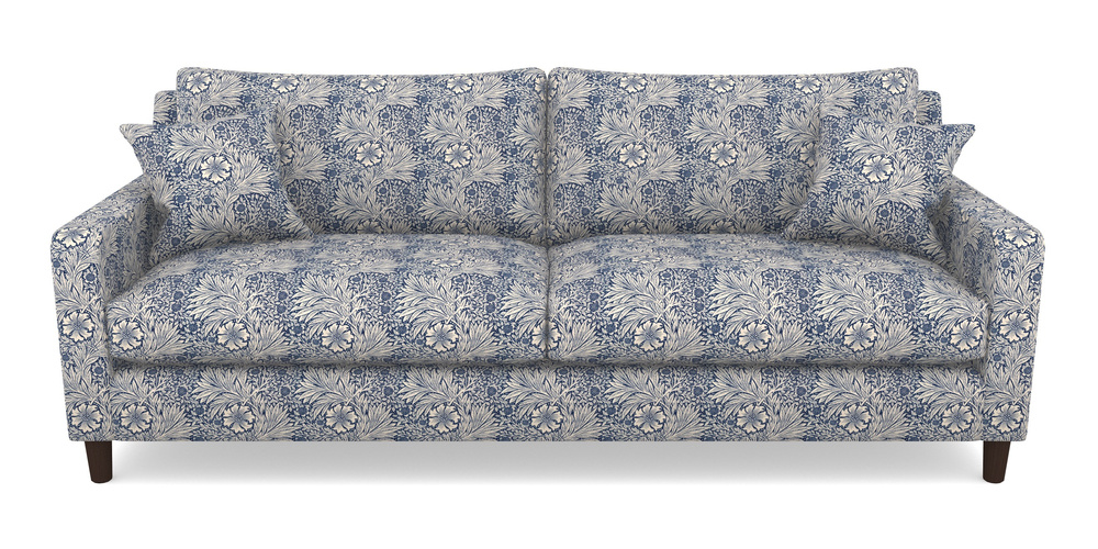 Product photograph of Stopham 4 Seater Sofa In William Morris Collection - Marigold - Indigo Linen from Sofas and Stuff Limited