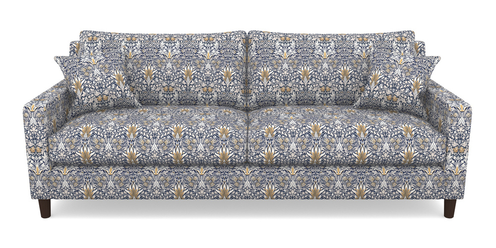 Product photograph of Stopham 4 Seater Sofa In William Morris Collection - Snakeshead - Indigo Hemp from Sofas and Stuff Limited