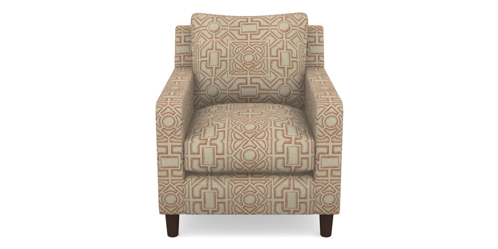 Product photograph of Stopham Chair In Rhs Collection - Large Knot Garden Linen - Terracotta from Sofas and Stuff Limited