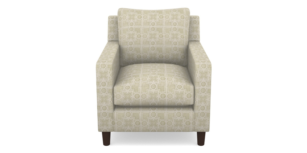 Product photograph of Stopham Chair In Rhs Collection - Small Knot Garden Cotton Weave - Olive from Sofas and Stuff Limited