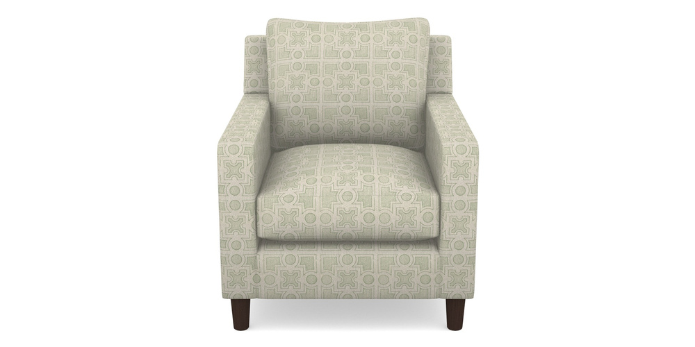 Product photograph of Stopham Chair In Rhs Collection - Small Knot Garden Cotton Weave - Pistachio from Sofas and Stuff Limited