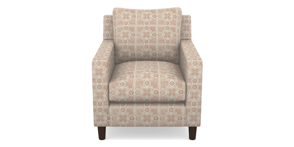 Product photograph of Stopham Chair In Rhs Collection - Small Knot Garden Cotton Weave - Terracotta from Sofas and Stuff Limited