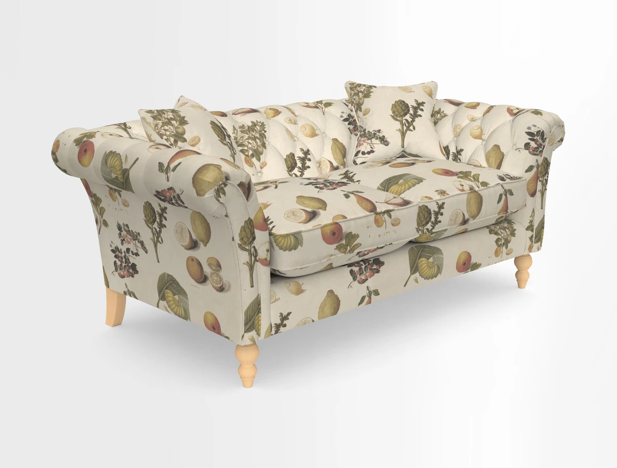 Sudbury Sofa in Linwood Omega Velvet Cognac