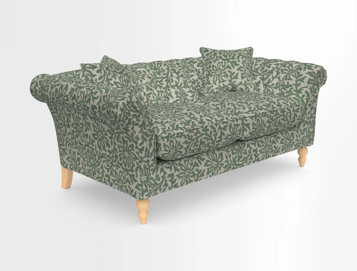 Sudbury Sofa in Linwood Omega Velvet Cognac
