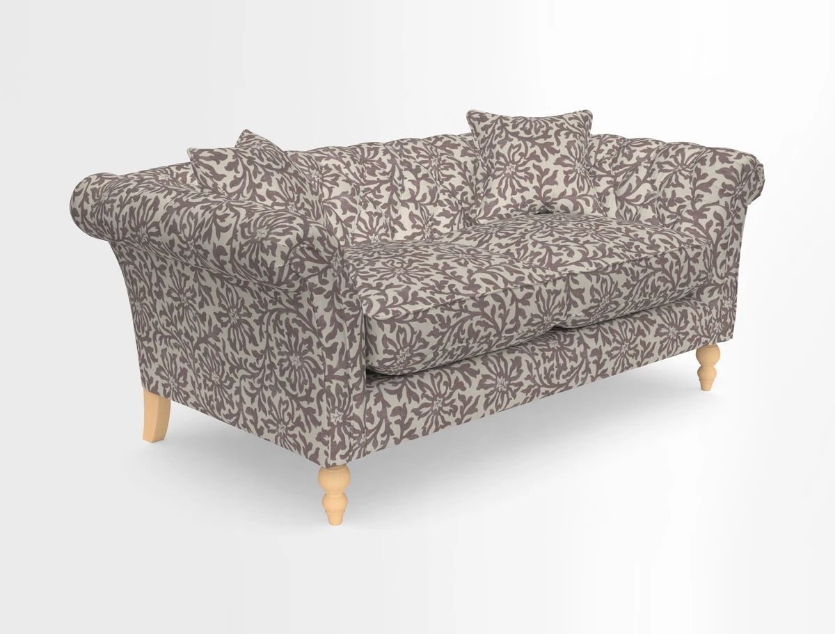 Sudbury Sofa in Linwood Omega Velvet Cognac