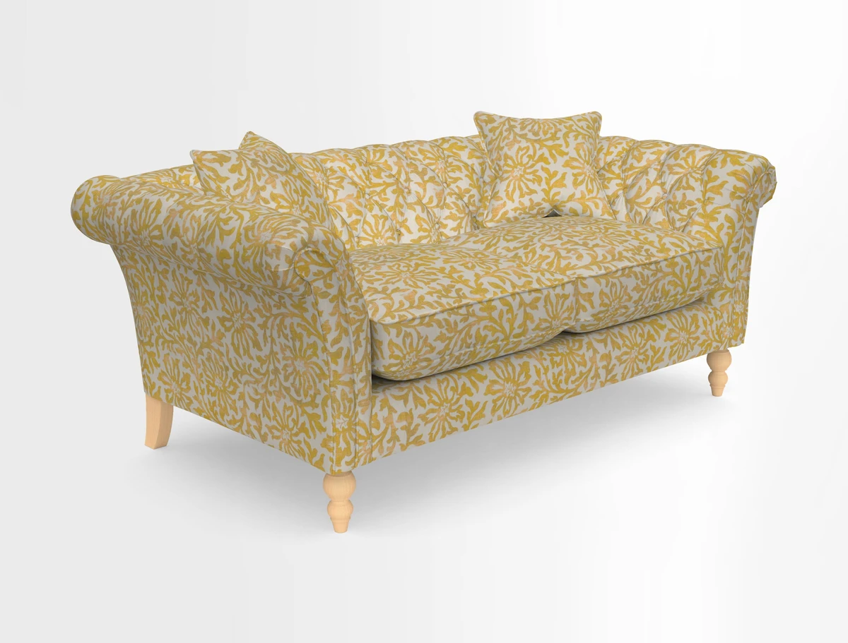 Sudbury Sofa in Linwood Omega Velvet Cognac